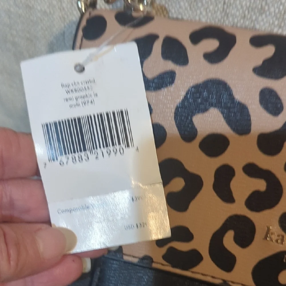 kate spade Black Crossbody with Leopard Print Flap